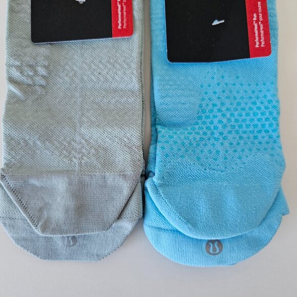2 x NWT LULULEMON Silver MicroPillow & Blue MacroPillow Tab Run Socks Men's XL - Picture 2 of 5